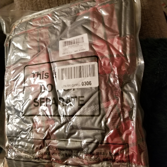 Plaid Fringe Scarf Wrap New In Package Navy, red, white, Soft 13" X 70" - Picture 7 of 10